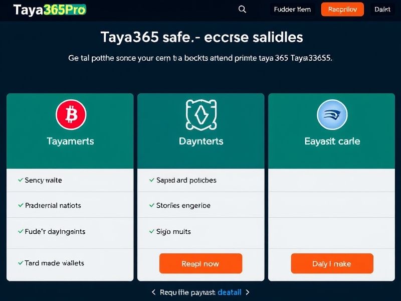 Discover TAYA365PRO, the official platform for premium online gambling. Explore slots, poker, live dealers, and sports betting with secure transactions and exclusive promotions.
